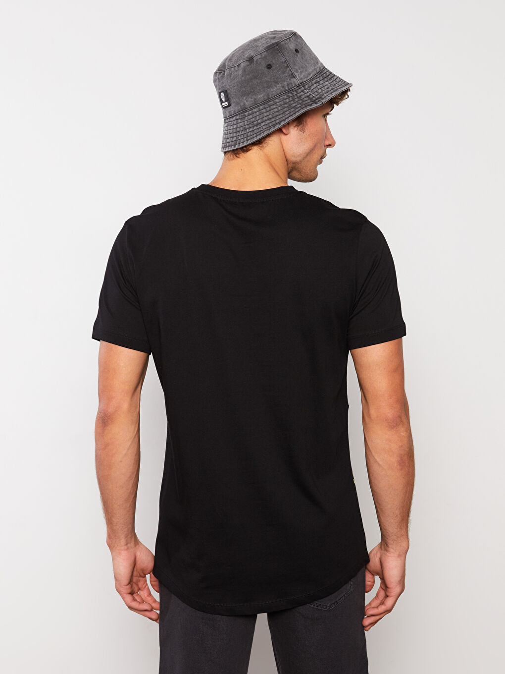 Crew Neck Short Sleeve Printed Combed Cotton Men's T-shirt-4