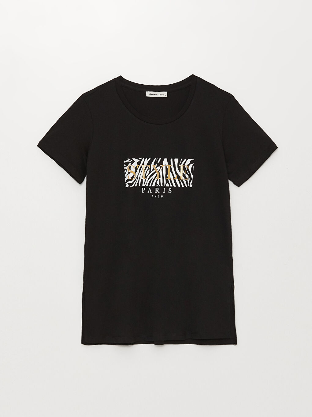 Crew Neck Printed Short Sleeve Women's T-Shirt-5