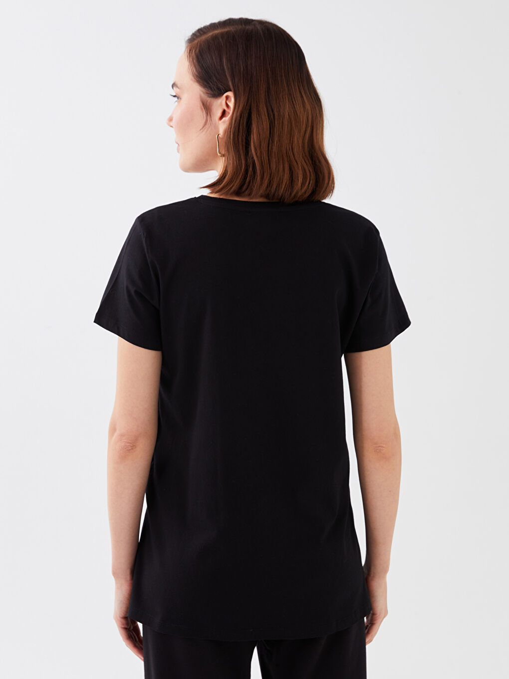 Crew Neck Printed Short Sleeve Women's T-Shirt-4