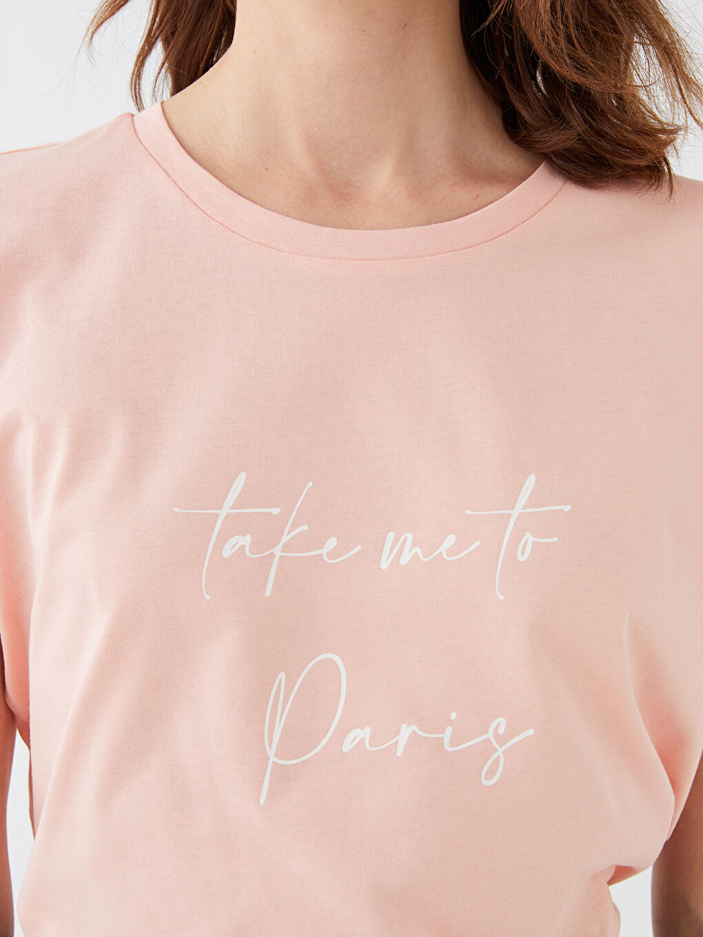 Crew Neck Printed Short Sleeve Women's T-Shirt-3