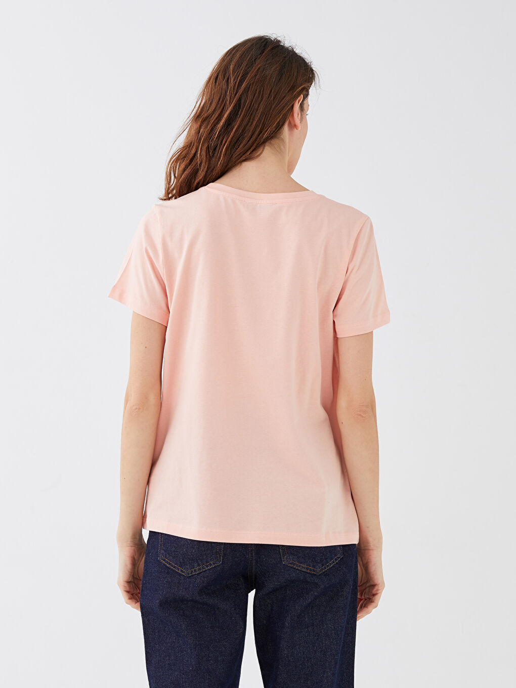 Crew Neck Printed Short Sleeve Women's T-Shirt-4