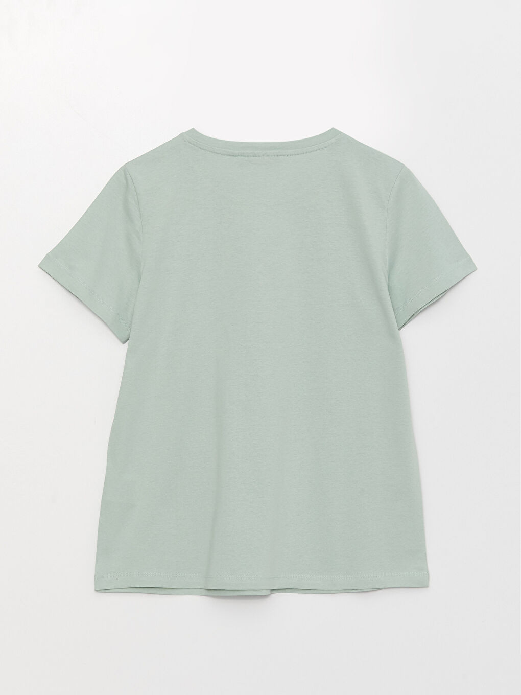 تيشيرت نسائي بأكمام قصيرة وياقة دائرية مطبوع-6