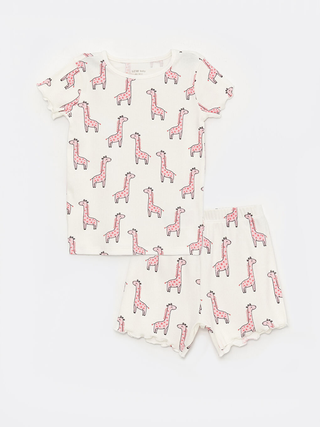 ჩვილების გოგონებისთვის მოკლე პიჟამის ნაკრები