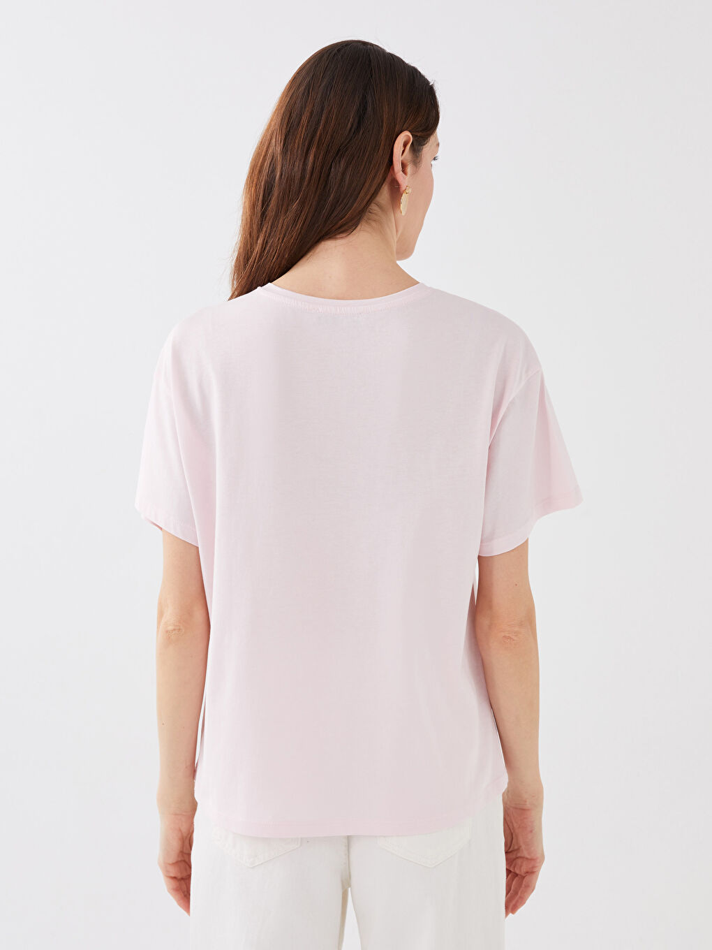 LCWAIKIKI Classic Women's Crew Neck Embroidered T-Shirt -S3BK63Z8-JH3