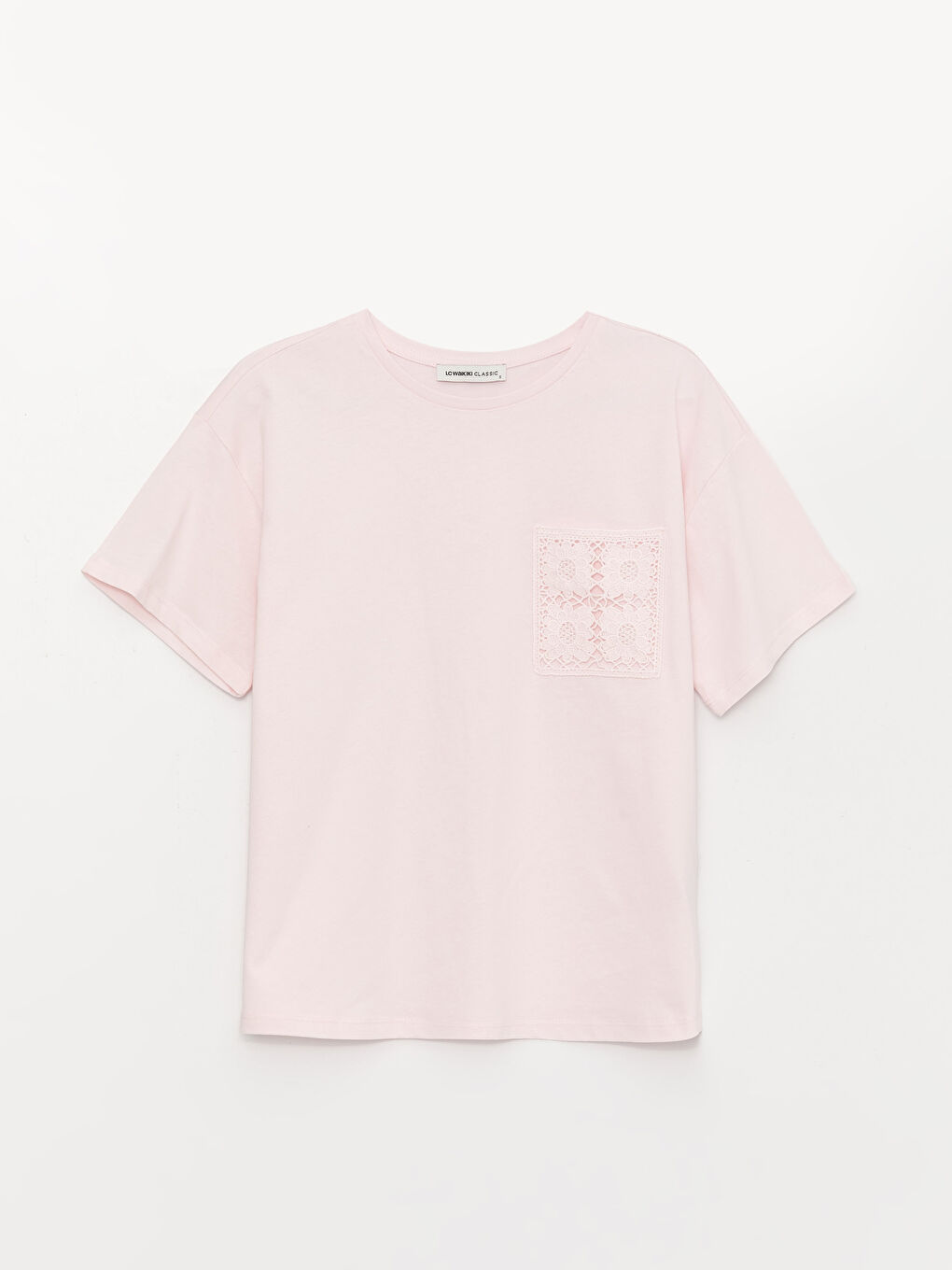 LCWAIKIKI Classic Women's Crew Neck Embroidered T-Shirt -S3BK63Z8-JH3