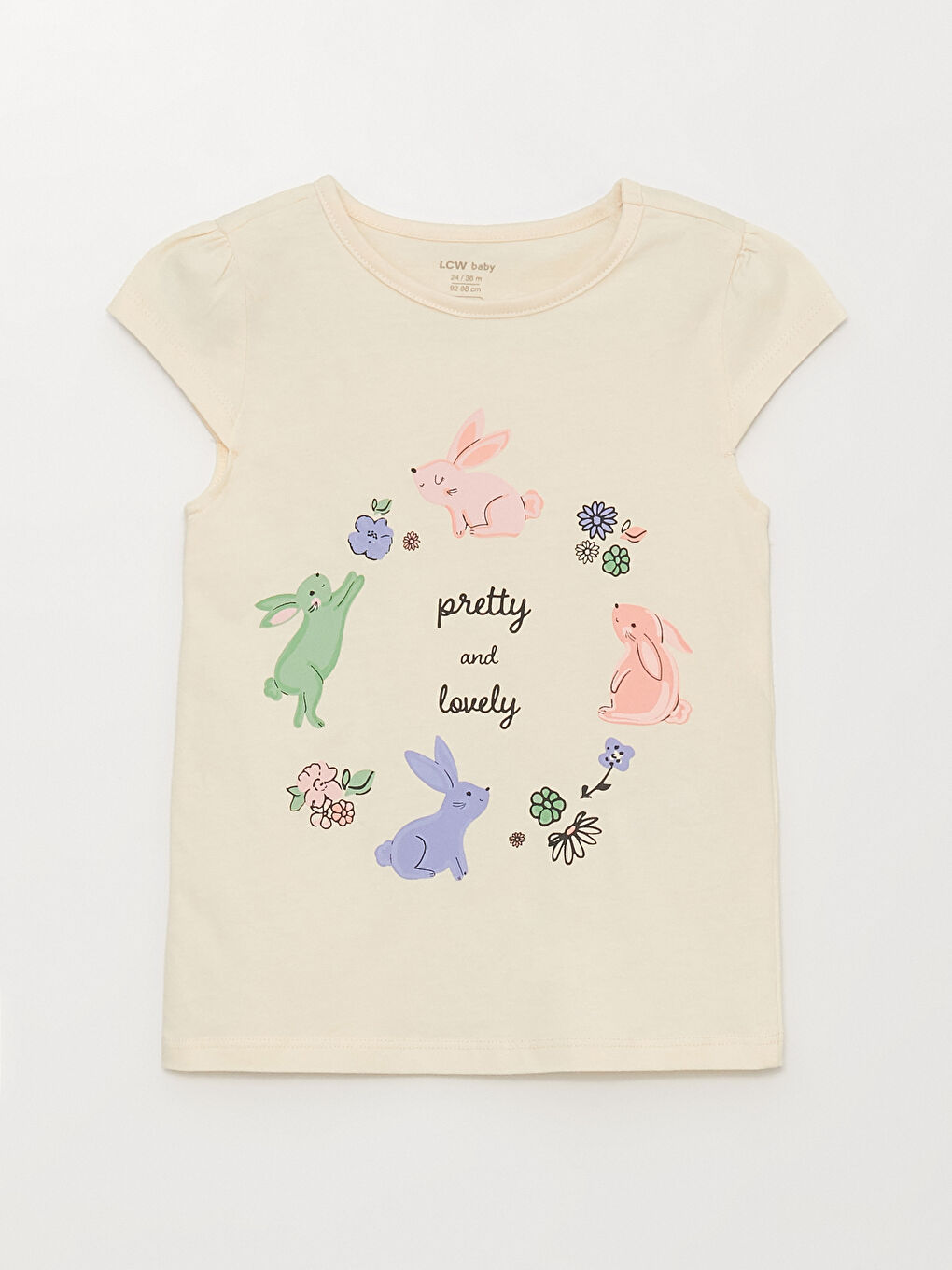 Crew Neck Printed Baby Girls' Pyjama Set-1