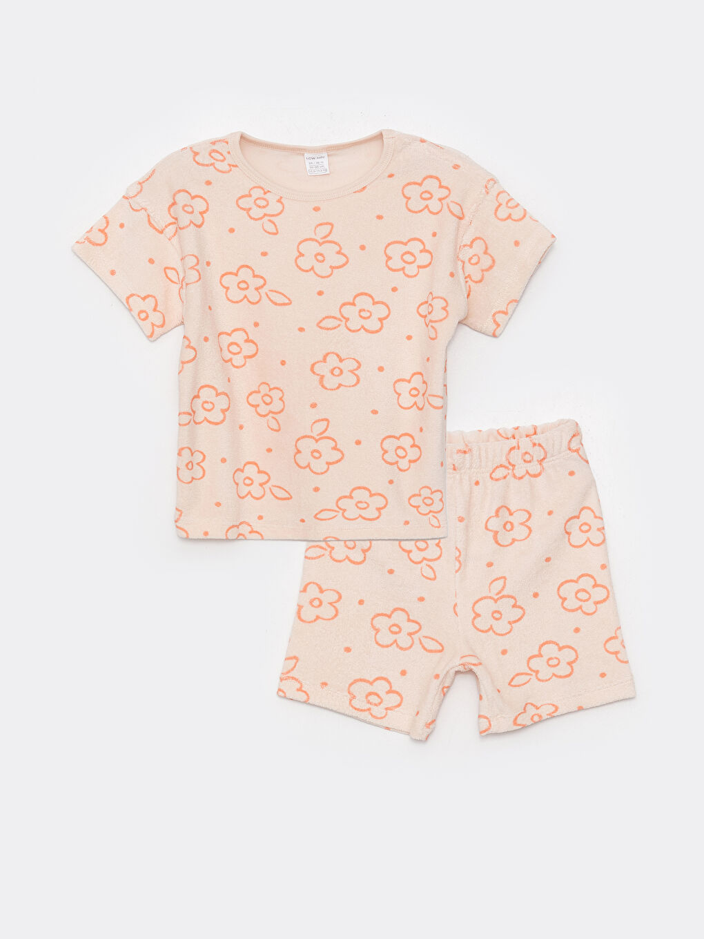 Pembe Kız Bebek Şortlu Pijama Takımı