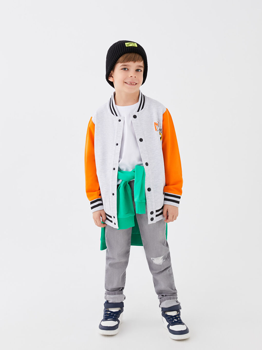 Jean à Taille Élastiquée Ajustable pour Garçons-1