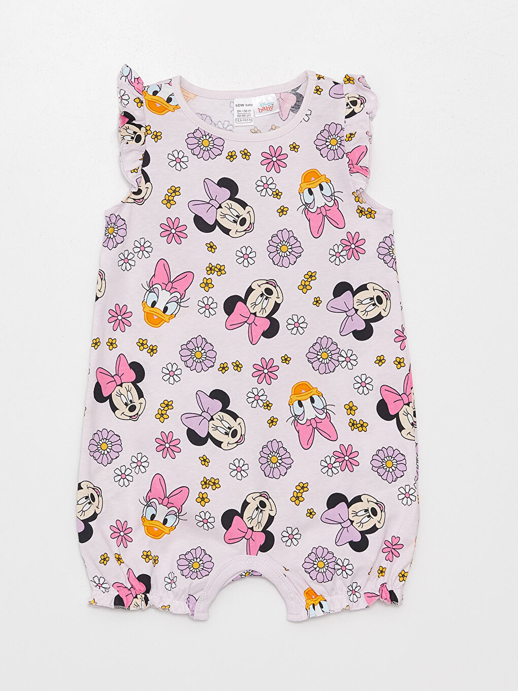 LCW baby Okrugli izrez Kombinezon sa štampom Daisy Duck i Minnie Mouse za bebe devojčice, 2-pakovanja -S3BK81Z1-LT4