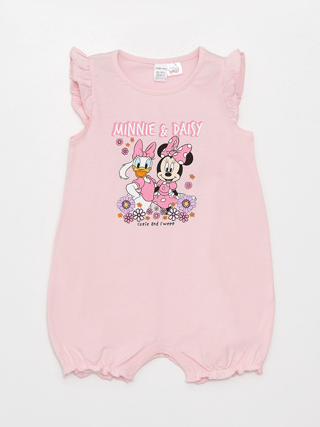 LCW baby Okrugli izrez Kombinezon sa štampom Daisy Duck i Minnie Mouse za bebe devojčice, 2-pakovanja -S3BK81Z1-LT4