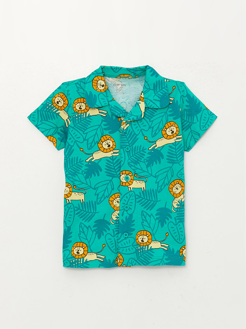 Shirt Collar Short Sleeve Printed Baby Boy Pajamas Set -S3BK87Z1-LRR