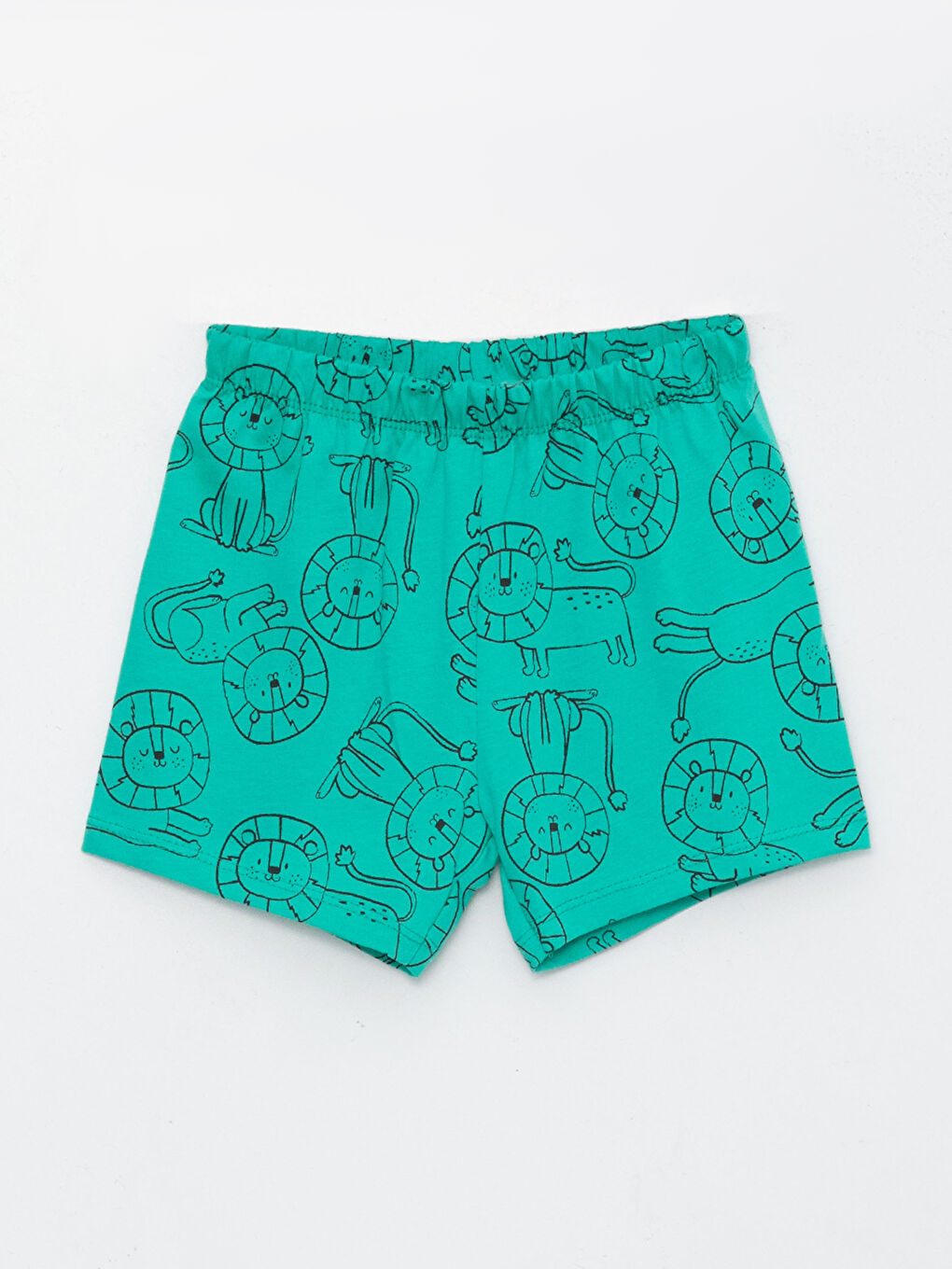 Yeşil Erkek Bebek Şortlu Pijama Takımı-2