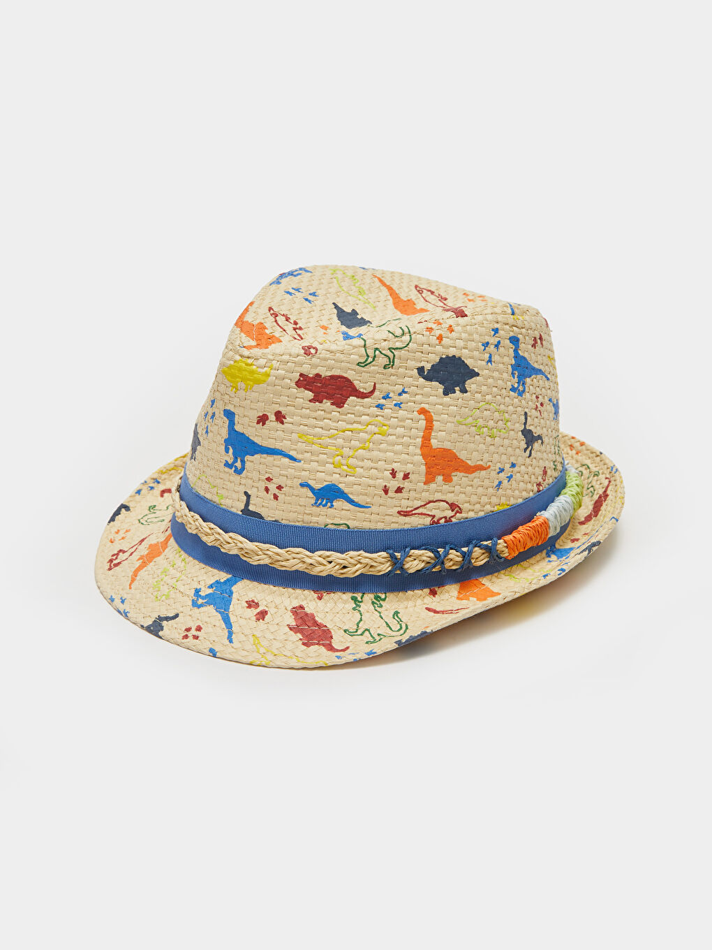 LCW ACCESSORIES Printed Straw Boy Fedora Hat -S3BK91Z4-SAW