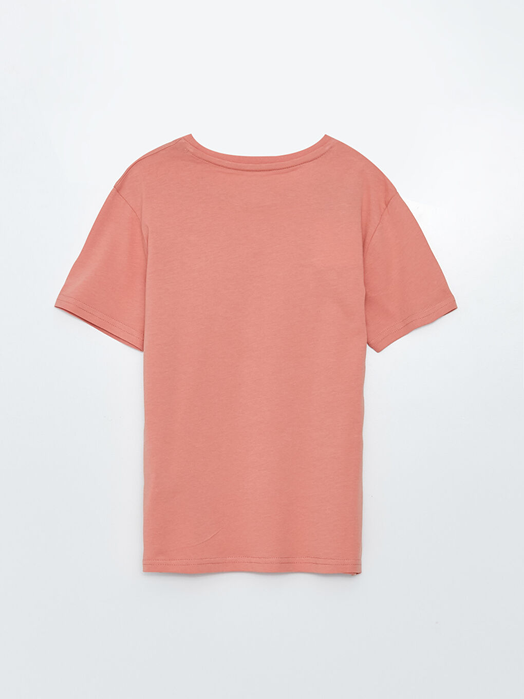 Mercan Bisiklet Yaka Baskılı Kısa Kollu Erkek Çocuk Tişört-1