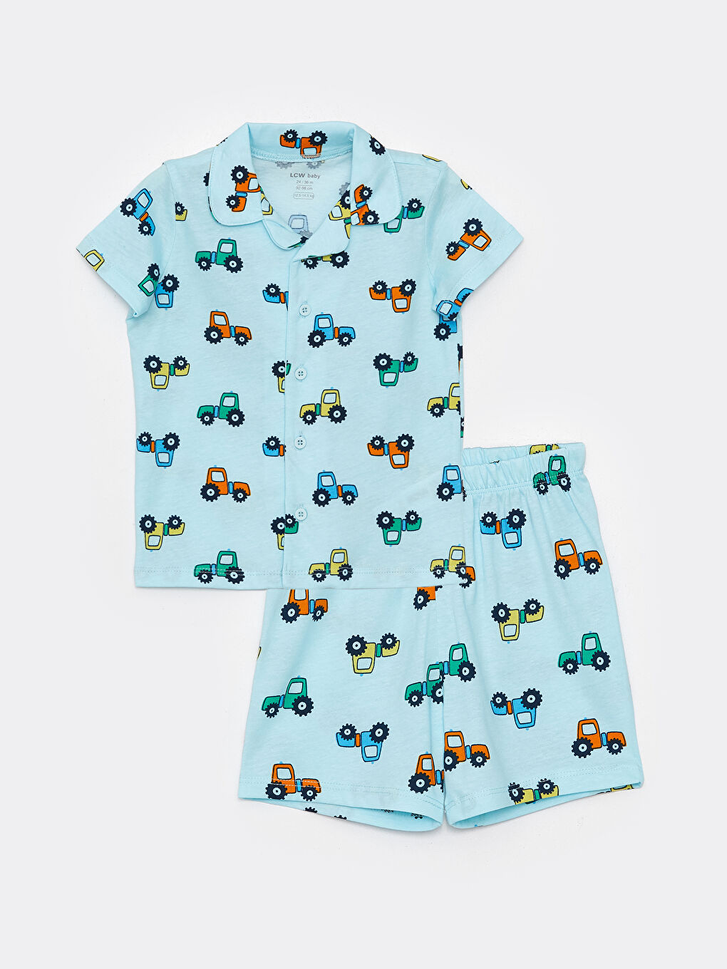 Пижамный комплект с водолазкой и коротким рукавом для малышей мальчиков