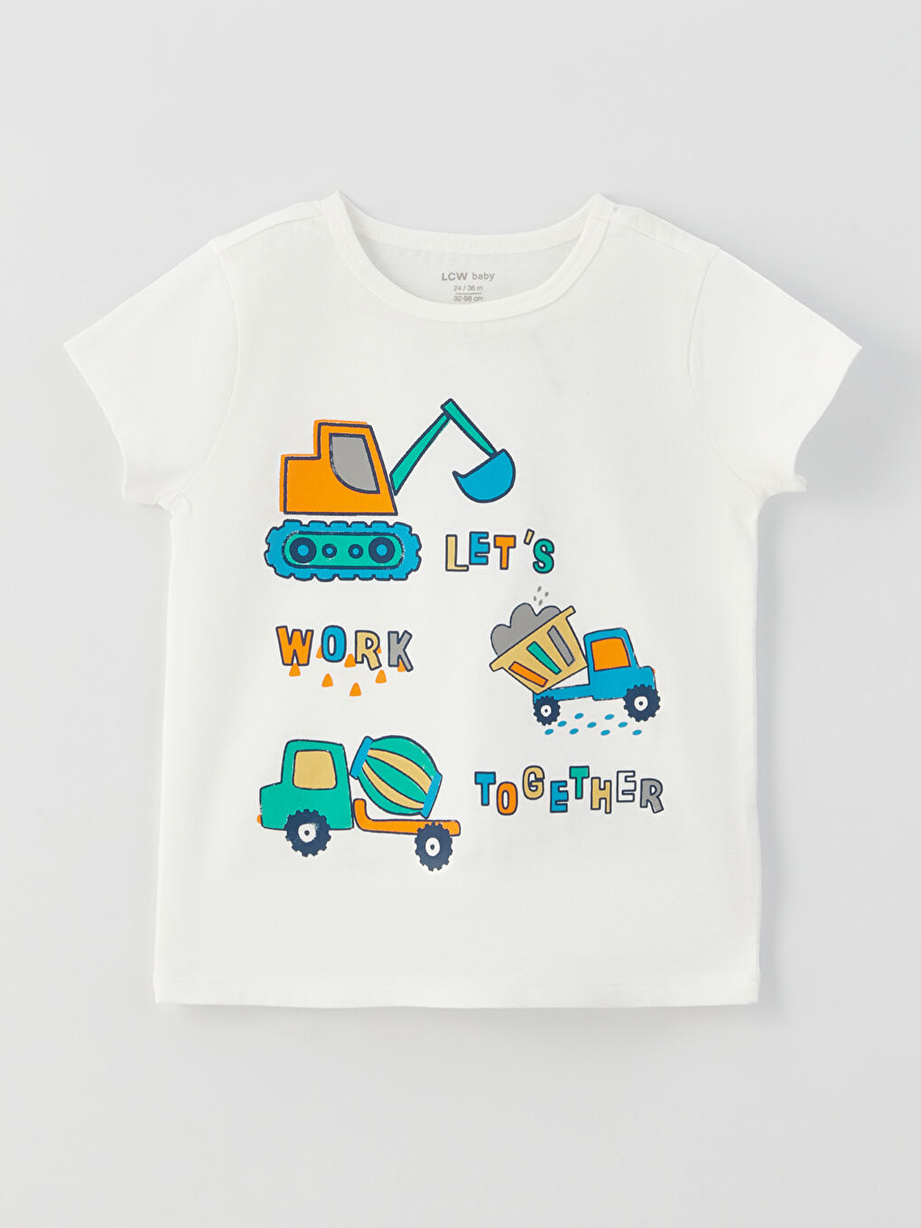 Ekru Bisiklet Yaka Kısa Kollu Baskılı Erkek Bebek Pijama Takım-1