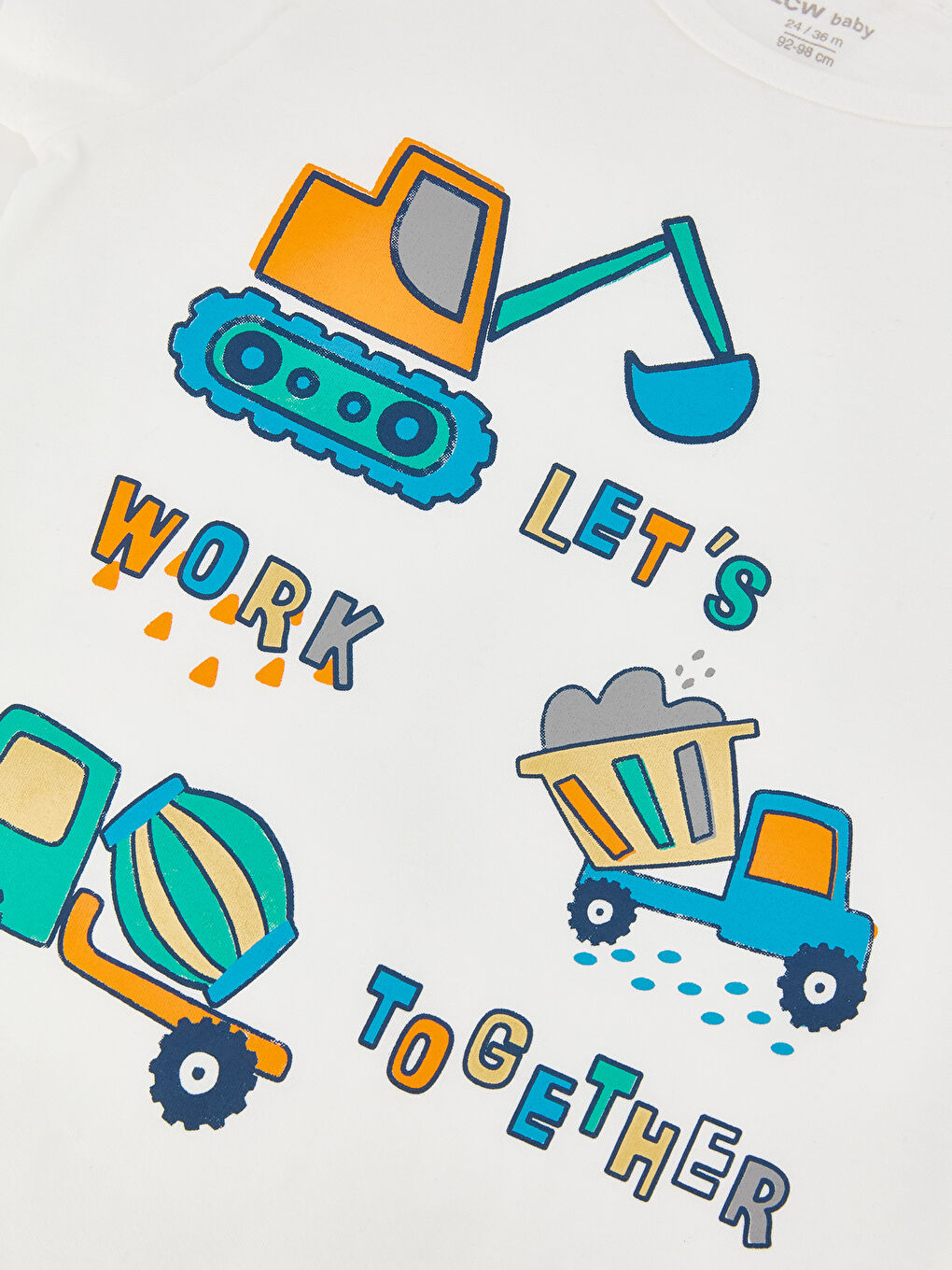 Ekru Bisiklet Yaka Kısa Kollu Baskılı Erkek Bebek Pijama Takım-3