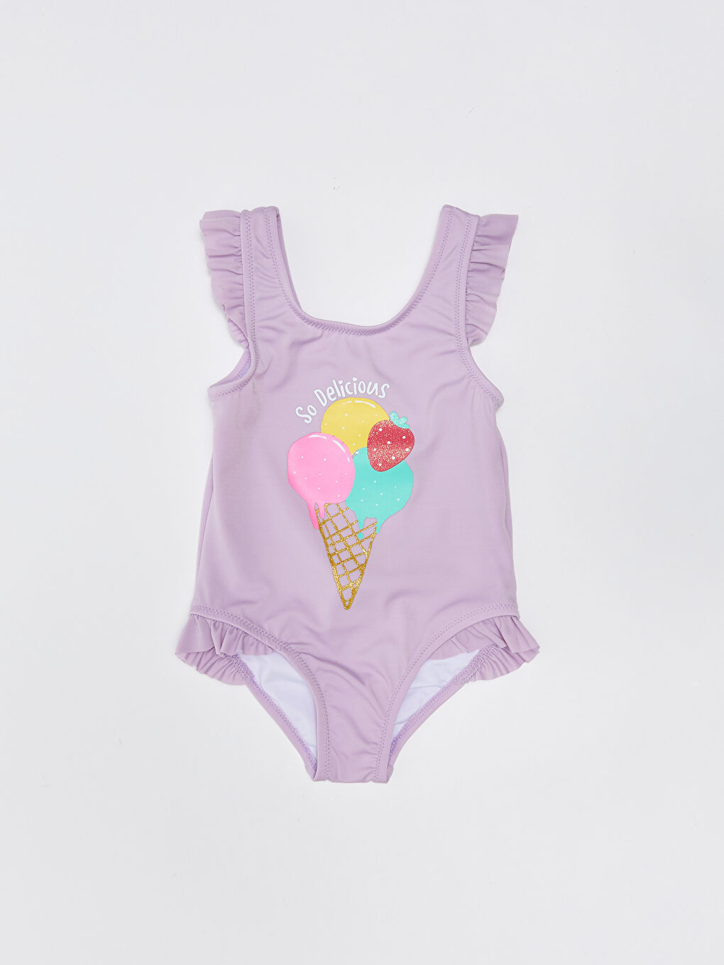 Crew Neck Printed Baby Girl Swimsuit -S3BL25Z1-DP3