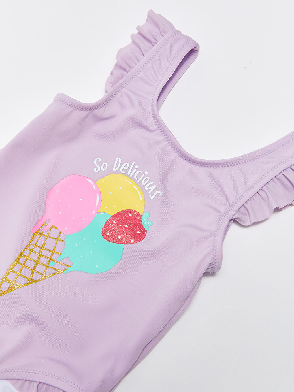 Crew Neck Printed Baby Girl Swimsuit -S3BL25Z1-DP3