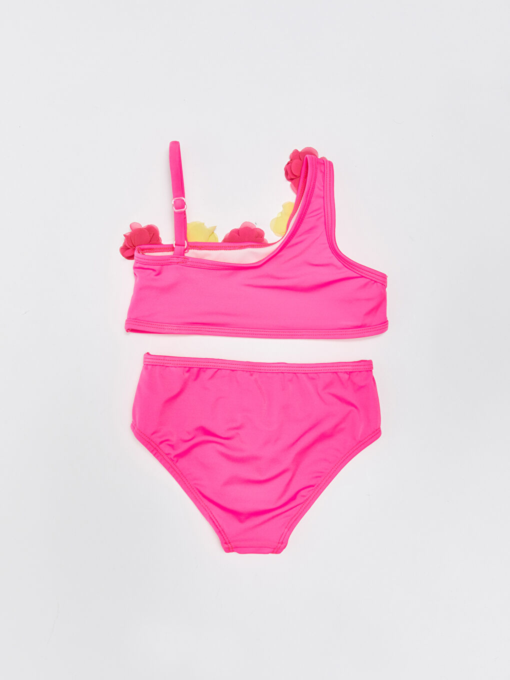 LCW baby Neon Fuşya Esnek Kumaştan Kız Bebek Bikini Takımı - 1