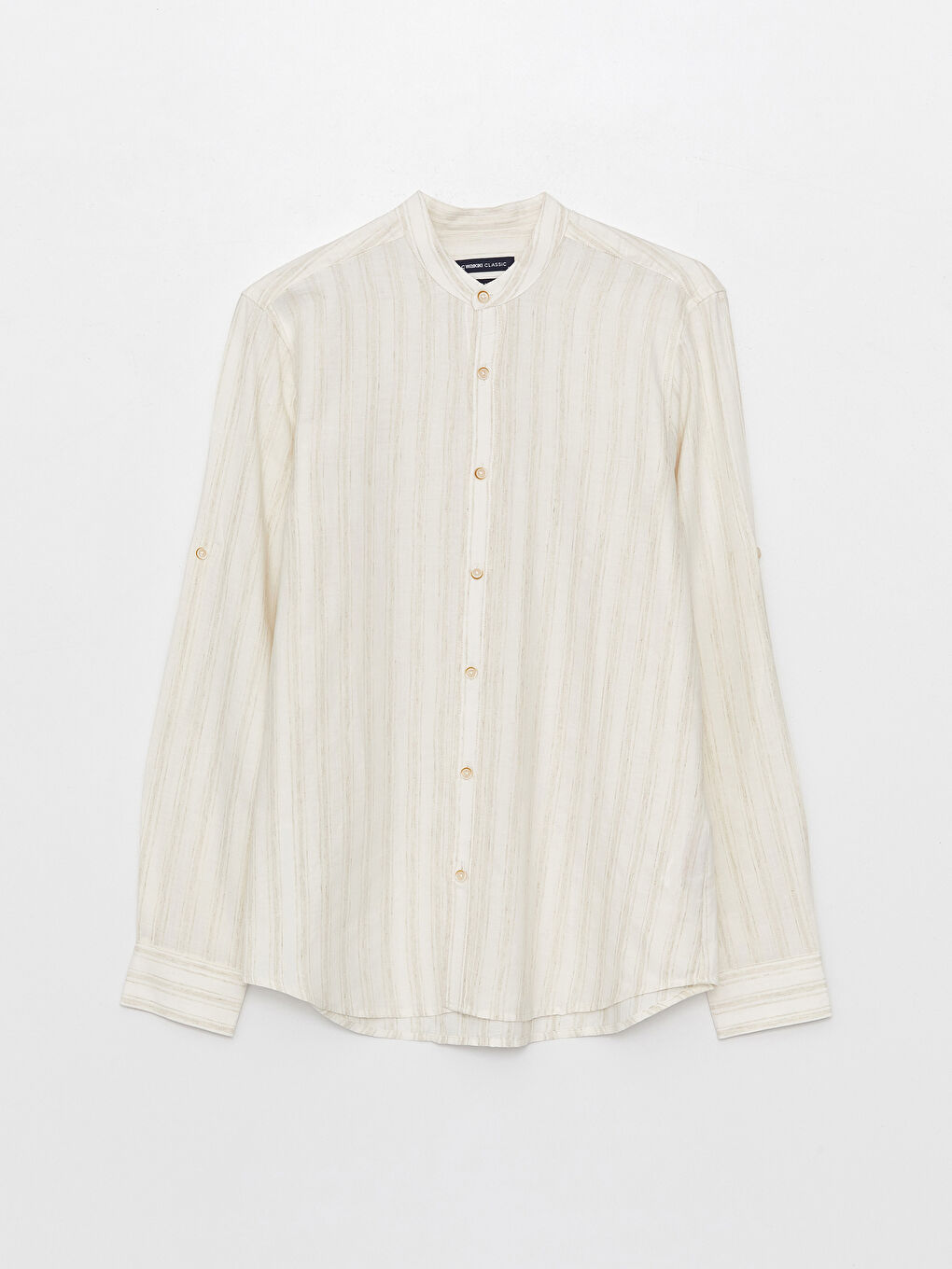 SOUTHBLUE Regular Fit Long Sleeve Striped Linen Blend Men's Shirt -S3BL30Z8-R9J