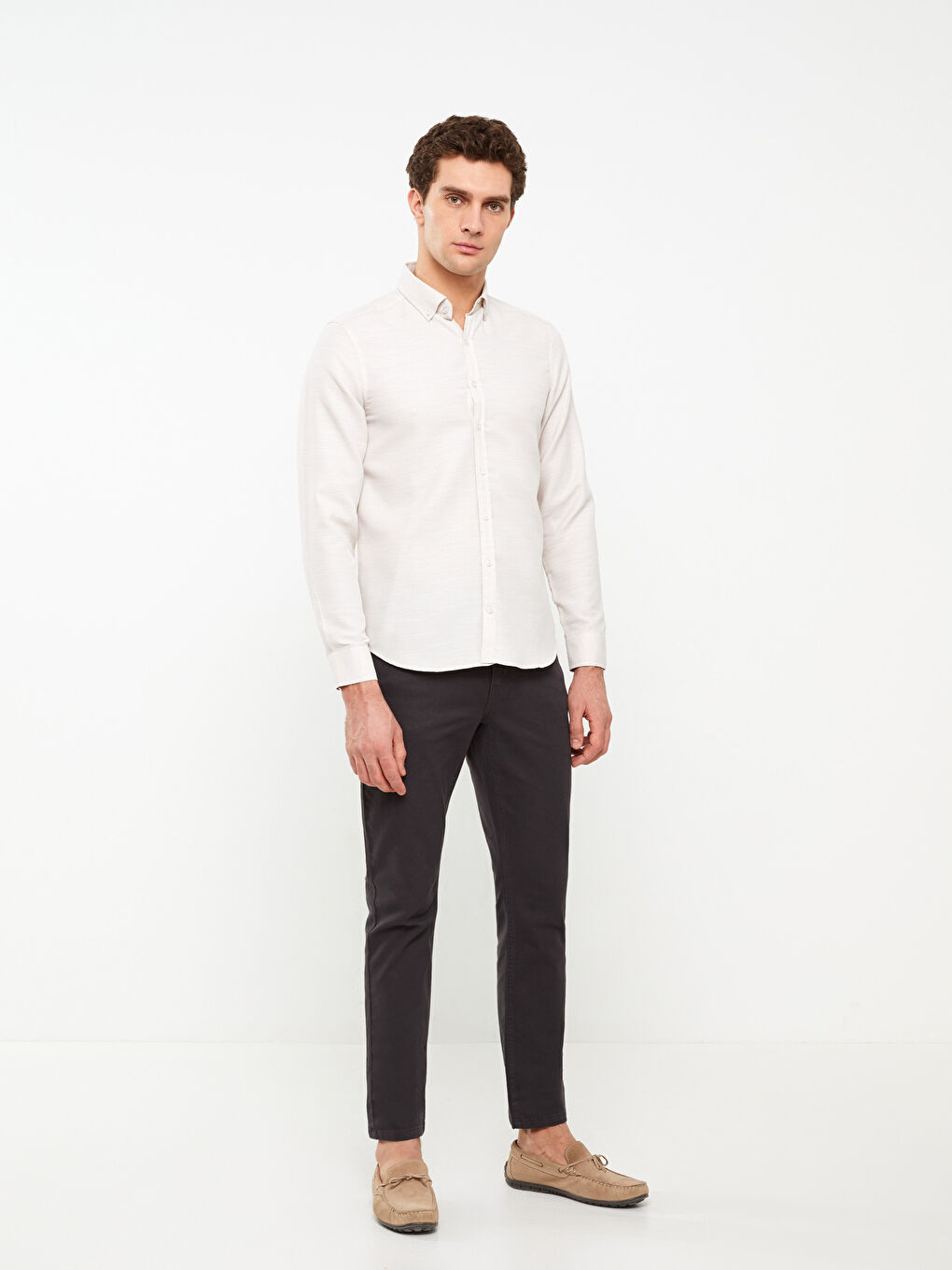 SOUTHBLUE Slim Fit Long Sleeve Dobby Men's Shirt -S3BL31Z8-CR8