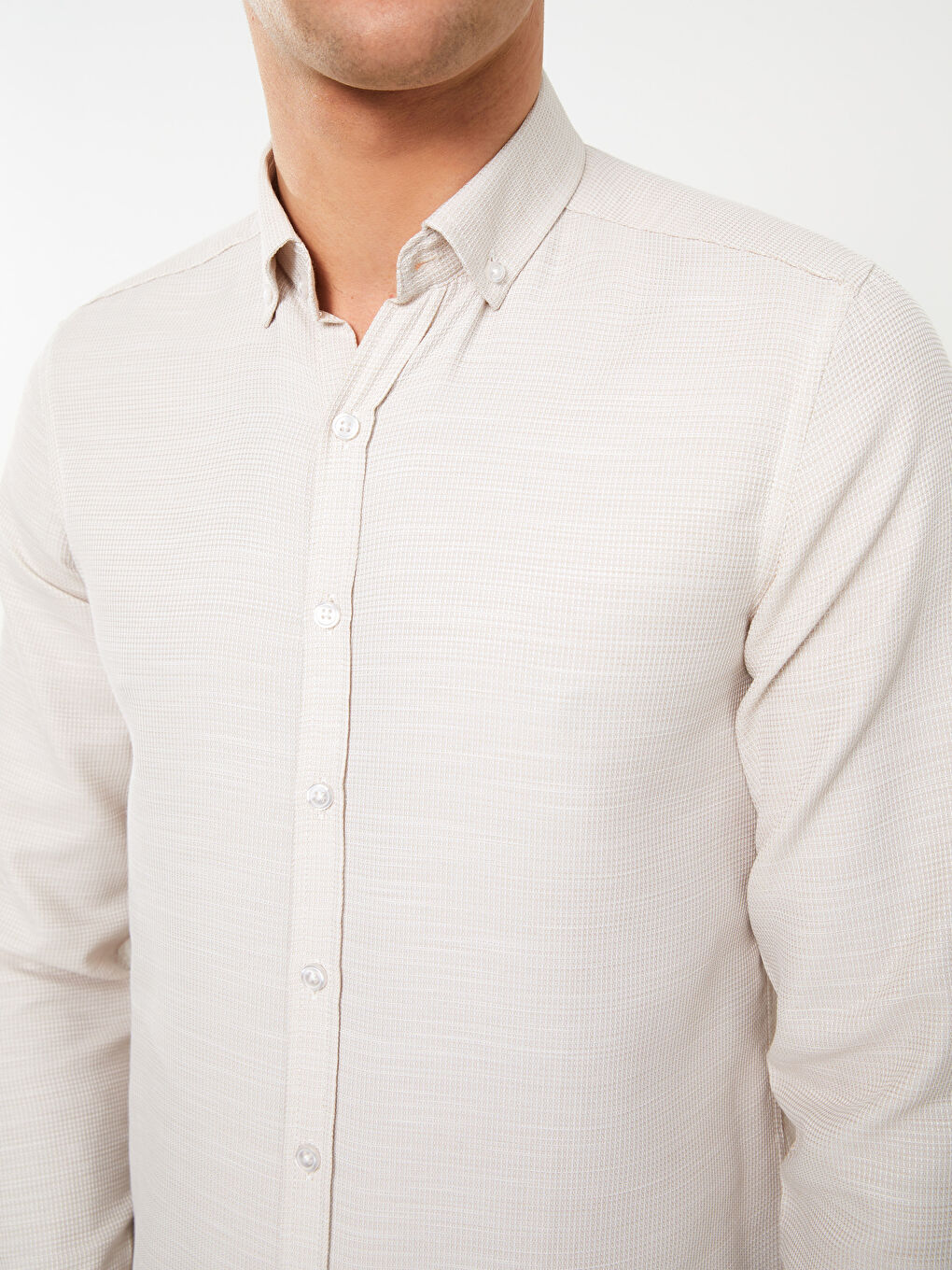 SOUTHBLUE Slim Fit Long Sleeve Dobby Men's Shirt -S3BL31Z8-CR8