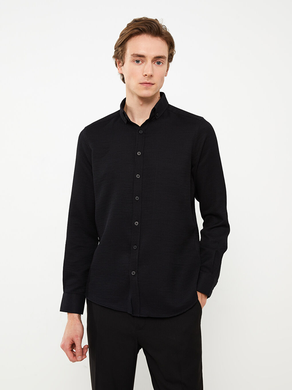 SOUTHBLUE Slim Fit Long Sleeve Dobby Men's Shirt -S3BL31Z8-CVL