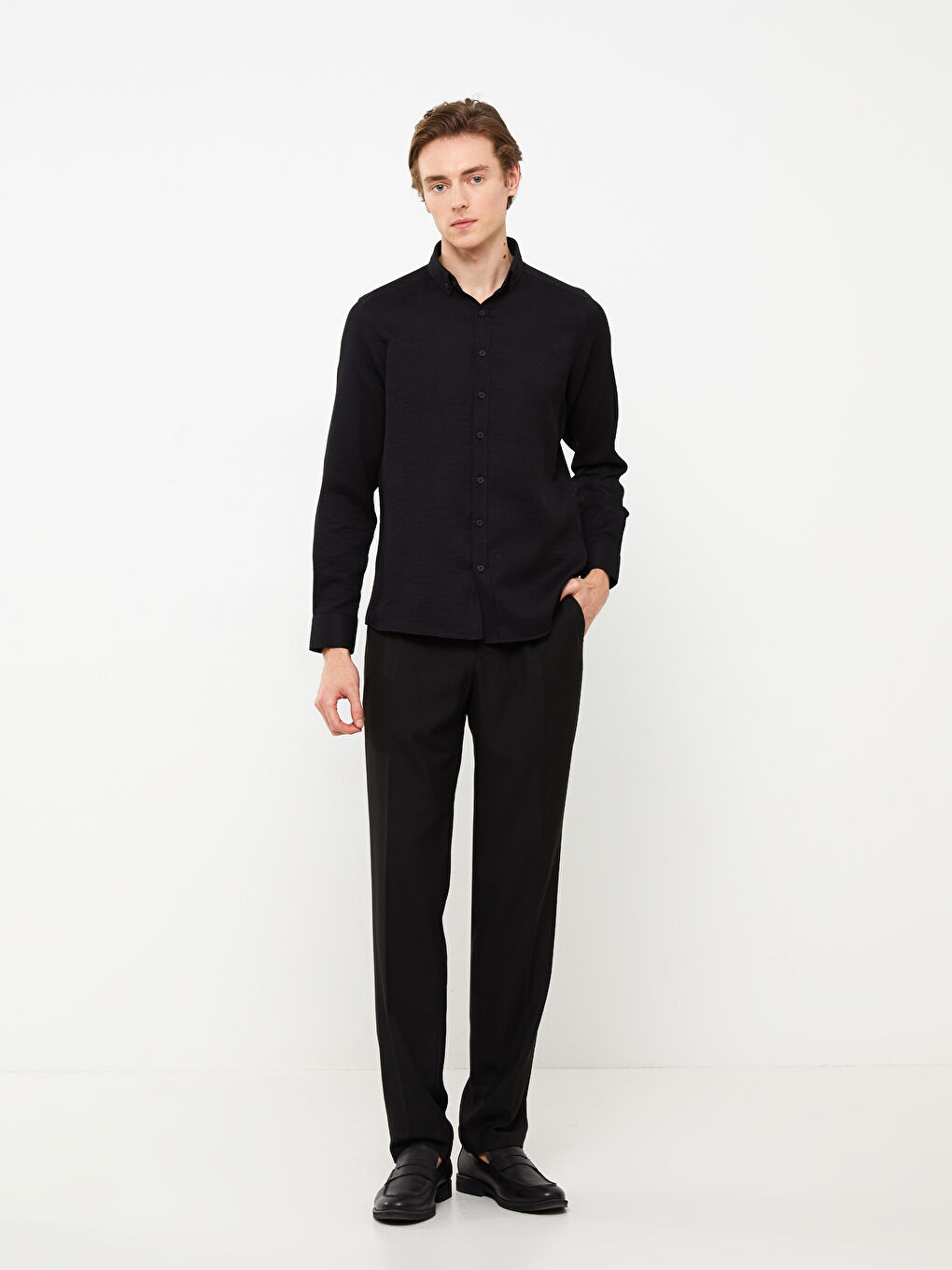 SOUTHBLUE Slim Fit Long Sleeve Dobby Men's Shirt -S3BL31Z8-CVL