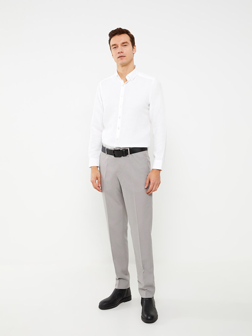 SOUTHBLUE Slim Fit Long Sleeve Dobby Men's Shirt -S3BL31Z8-Q6K