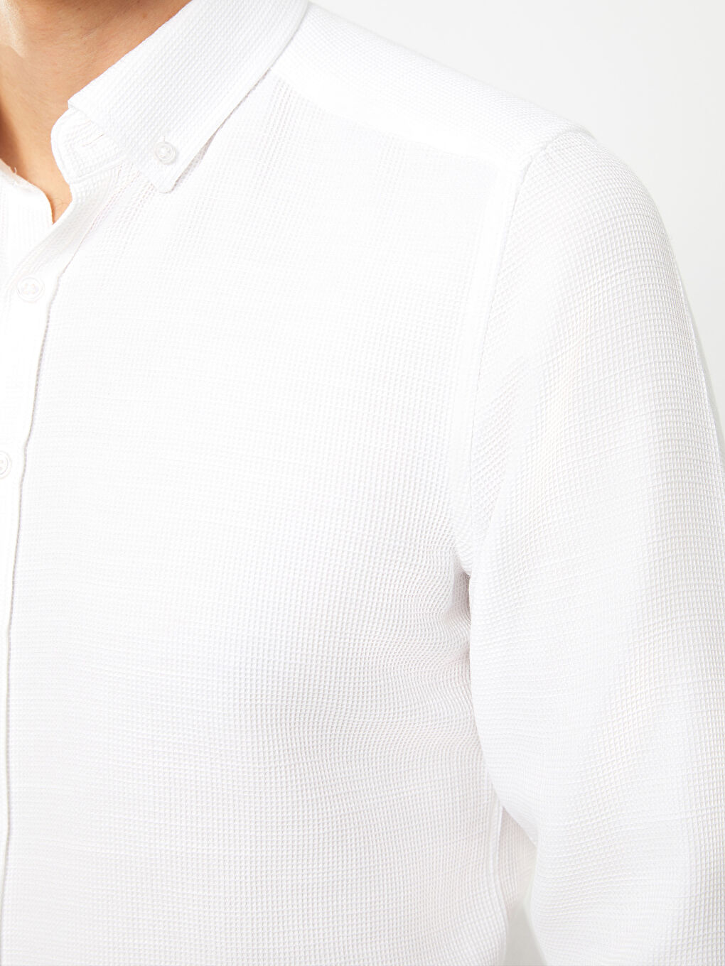 SOUTHBLUE Slim Fit Long Sleeve Dobby Men's Shirt -S3BL31Z8-Q6K