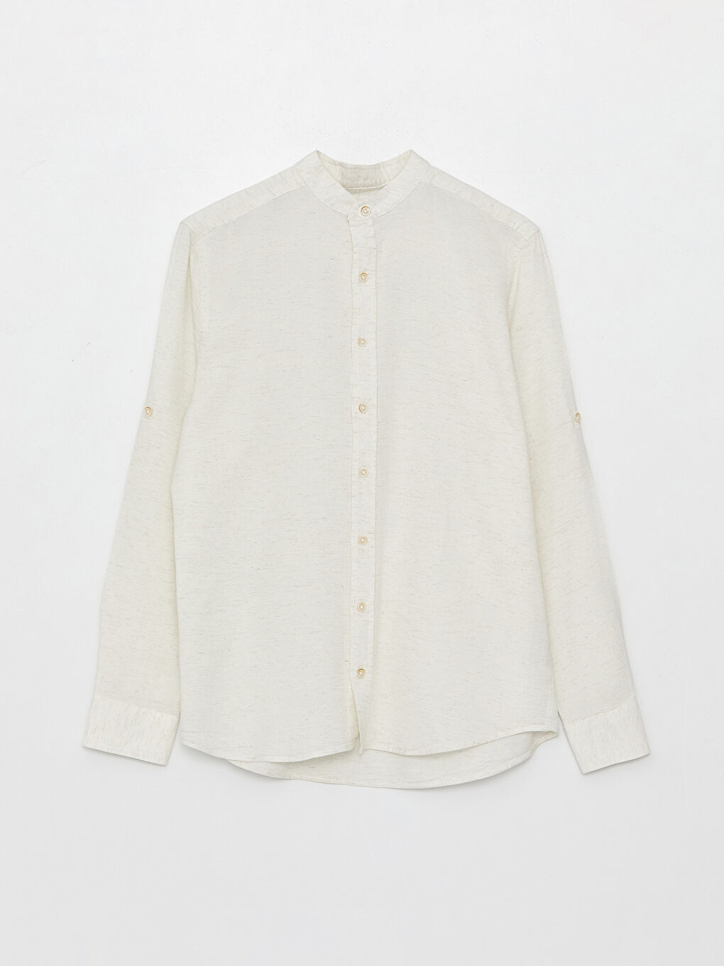 Ekru Regular Fit Uzun Kollu Erkek Gömlek-5