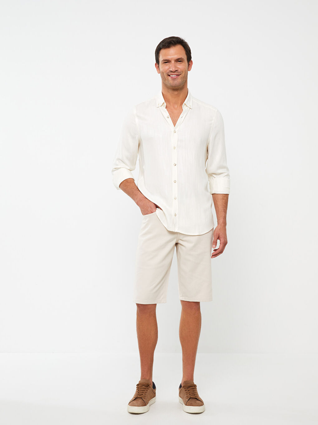 Chemise à Manches Longues Coupe Régulière pour Hommes-2