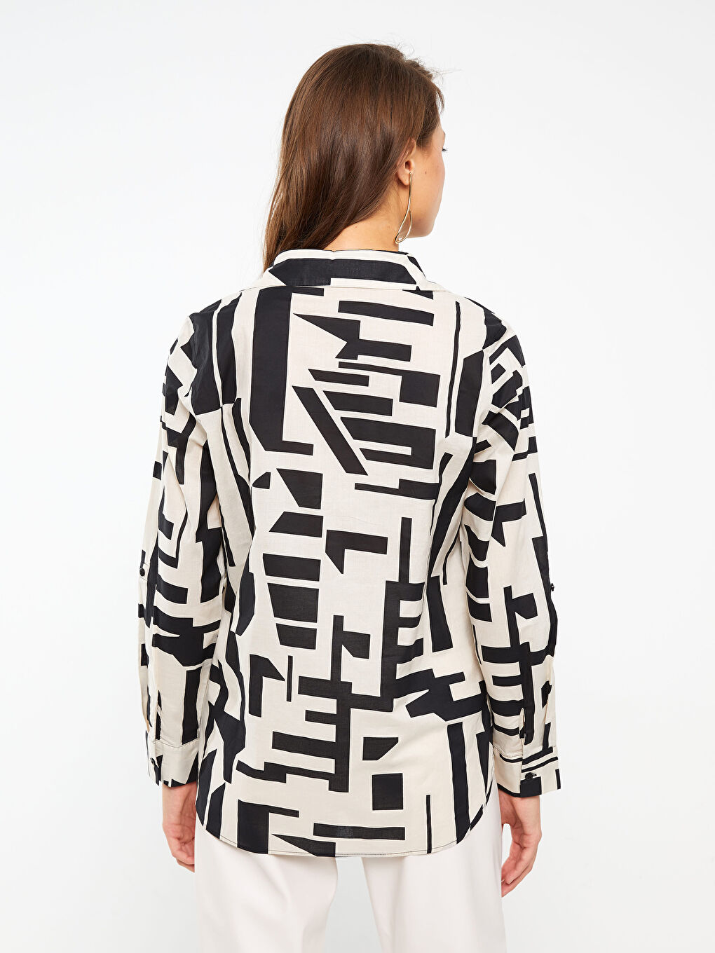 Patterned Long Sleeve Women's Shirt-4