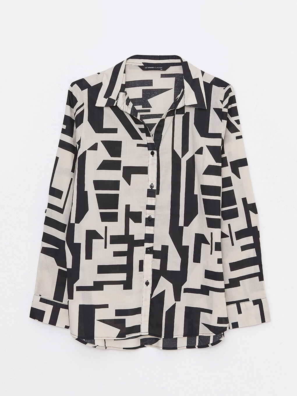 Patterned Long Sleeve Women's Shirt-5