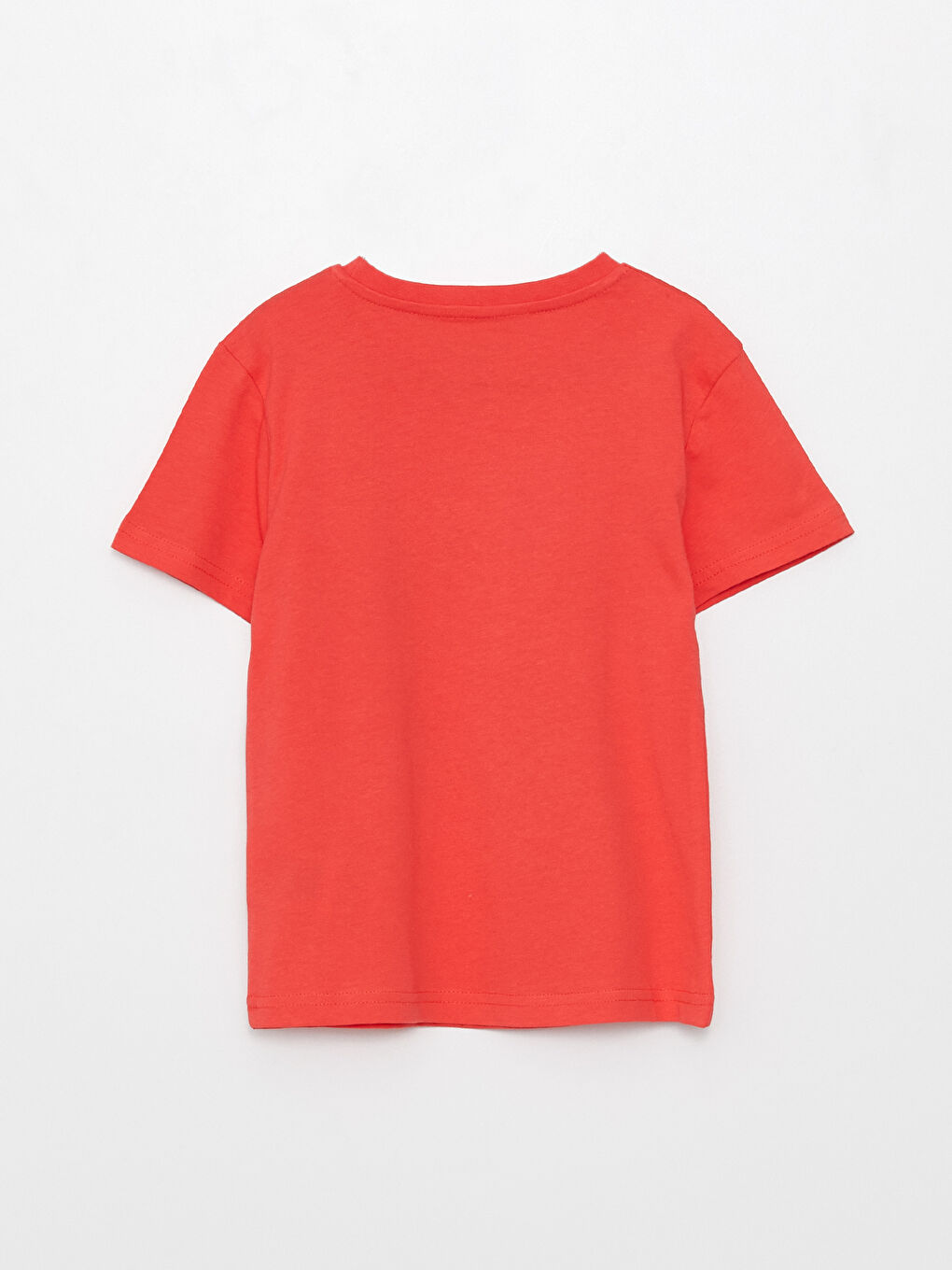 Mercan Bisiklet Yaka Baskılı Kısa Kollu Erkek Çocuk Tişört-1