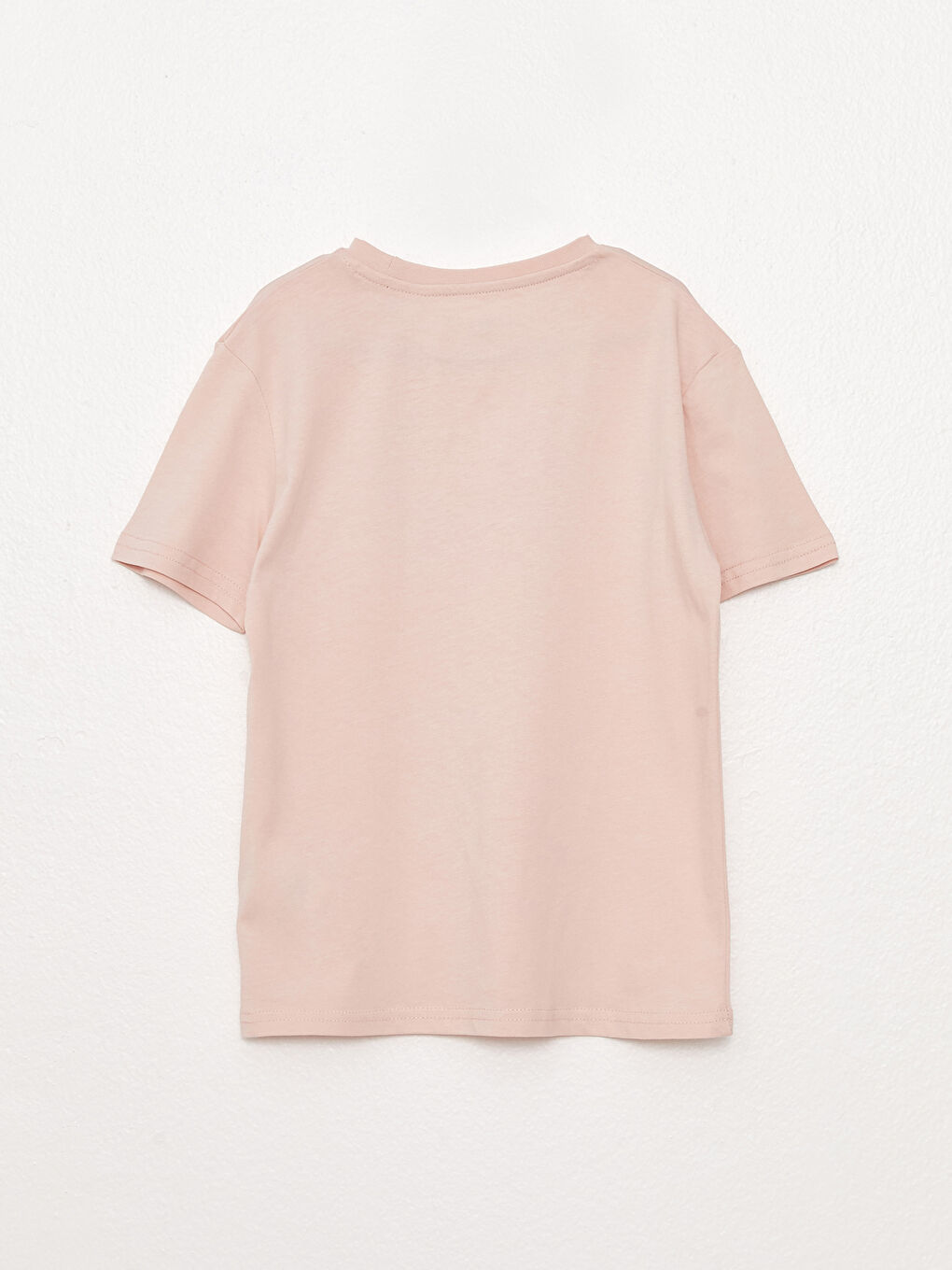 Pembe Bisiklet Yaka Baskılı Kısa Kollu Erkek Çocuk Tişört-1