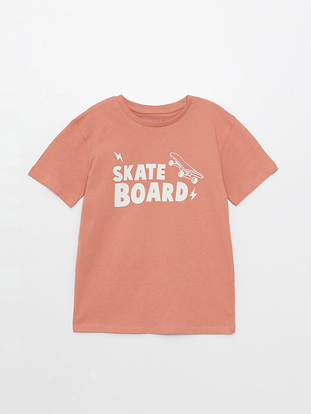 Mercan Bisiklet Yaka Baskılı Kısa Kollu Erkek Çocuk Tişört-3