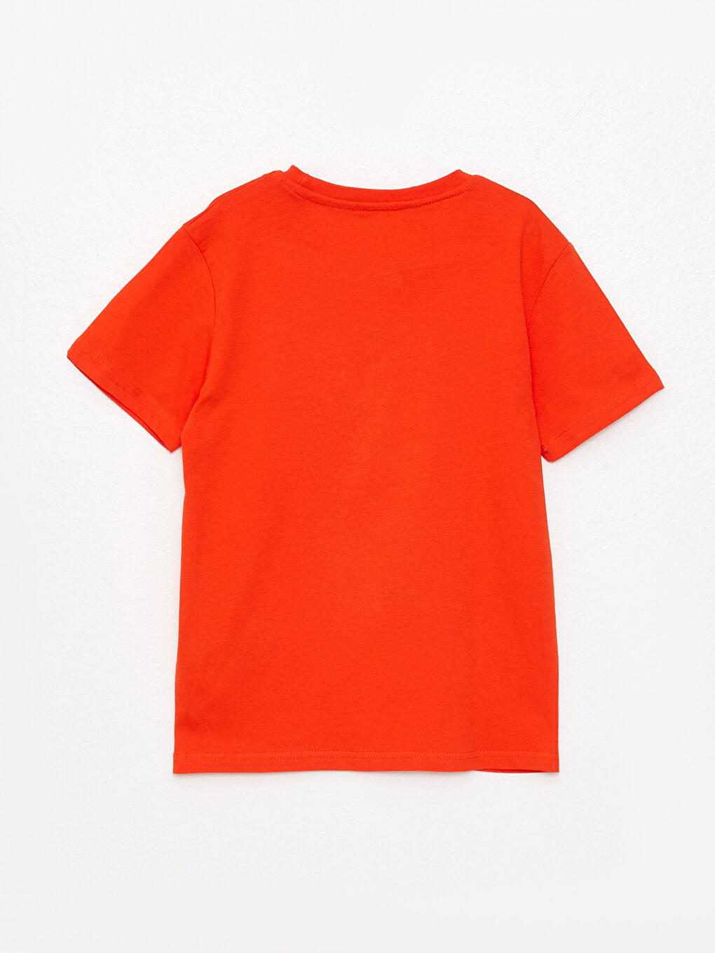 Turuncu Bisiklet Yaka Baskılı Kısa Kollu Erkek Çocuk Tişört-1