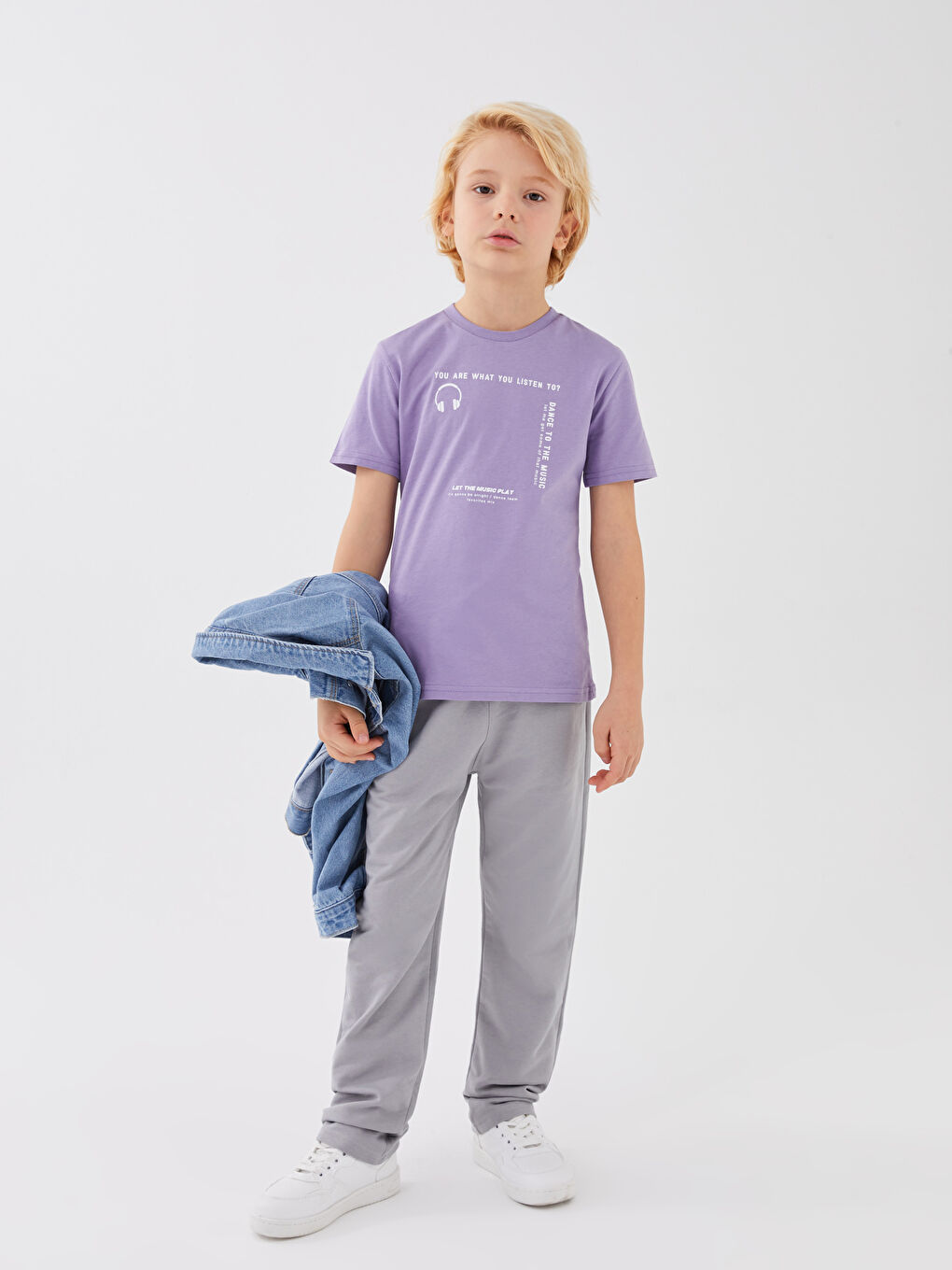 تيشيرت للأولاد بياقة دائرية كم قصير مطبوع-1