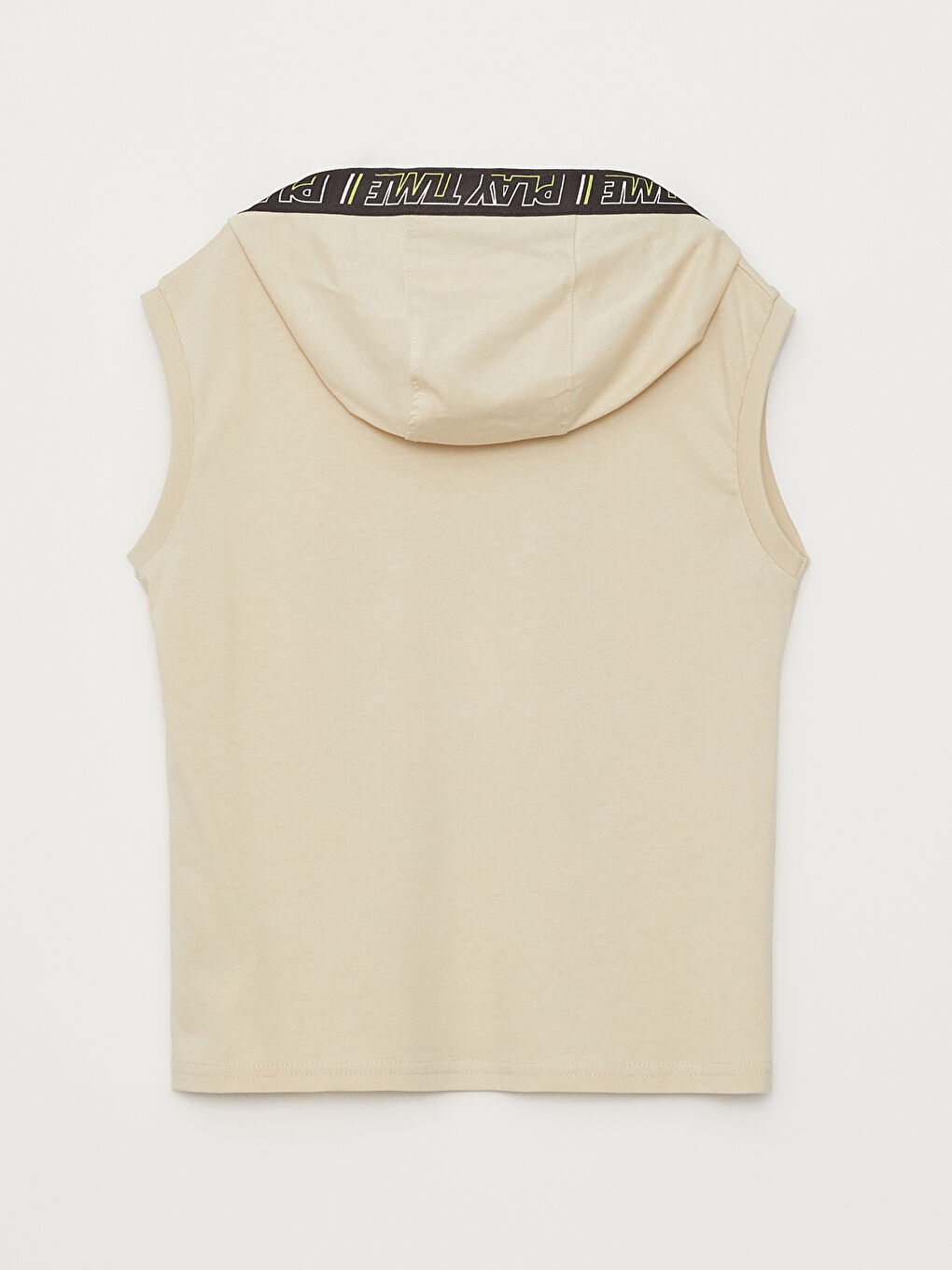 Ekru Rahat Kalıp Kapüşonlu Erkek Çocuk Atlet-1