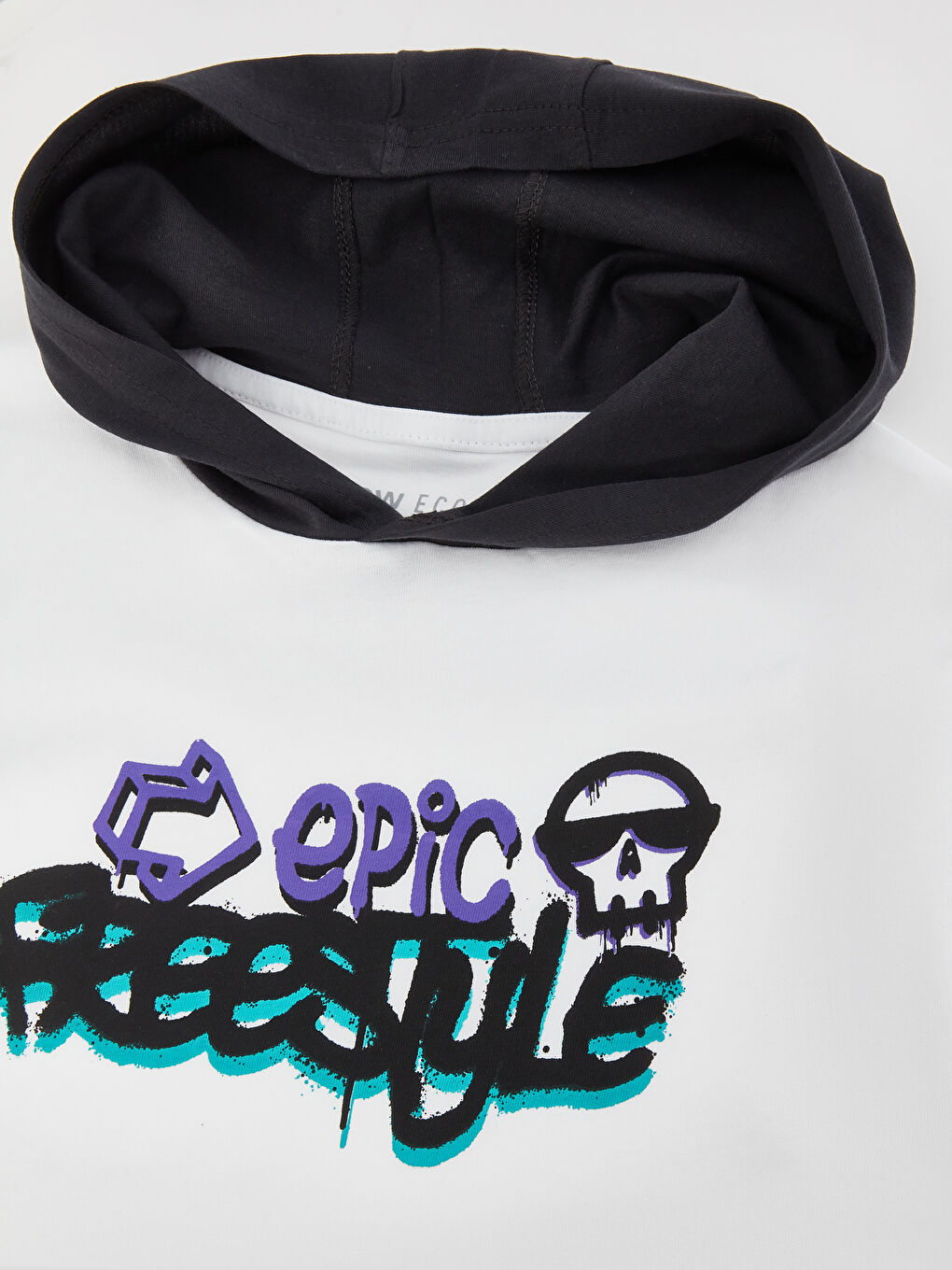 Ekru Rahat Kalıp Kapüşonlu Erkek Çocuk Atlet-2