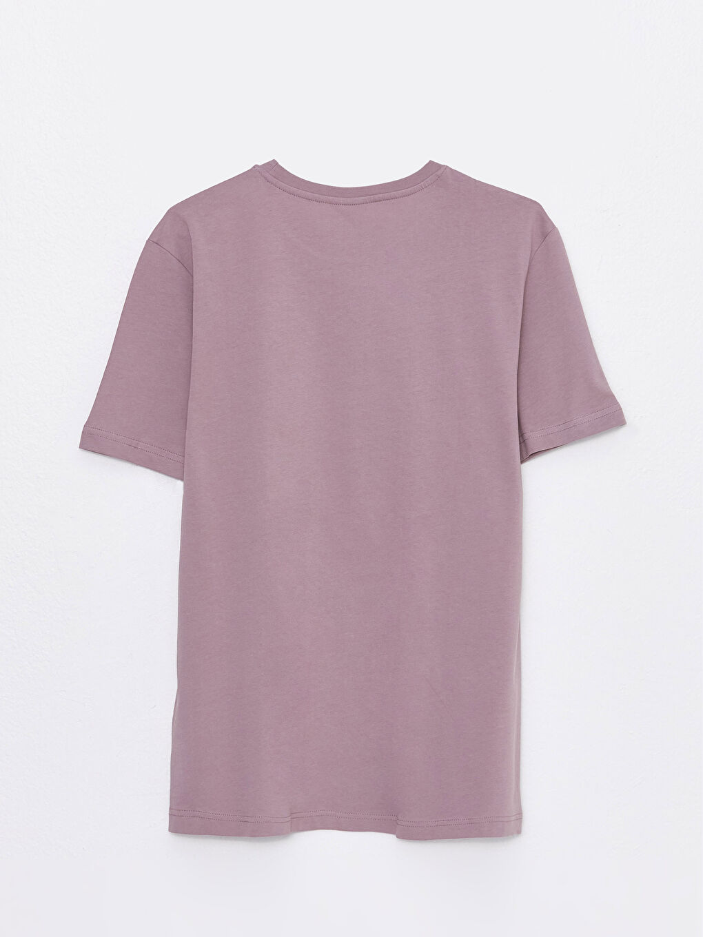 Pembe Bisiklet Yaka Kısa Kollu Baskılı Penye Erkek Tişört-6