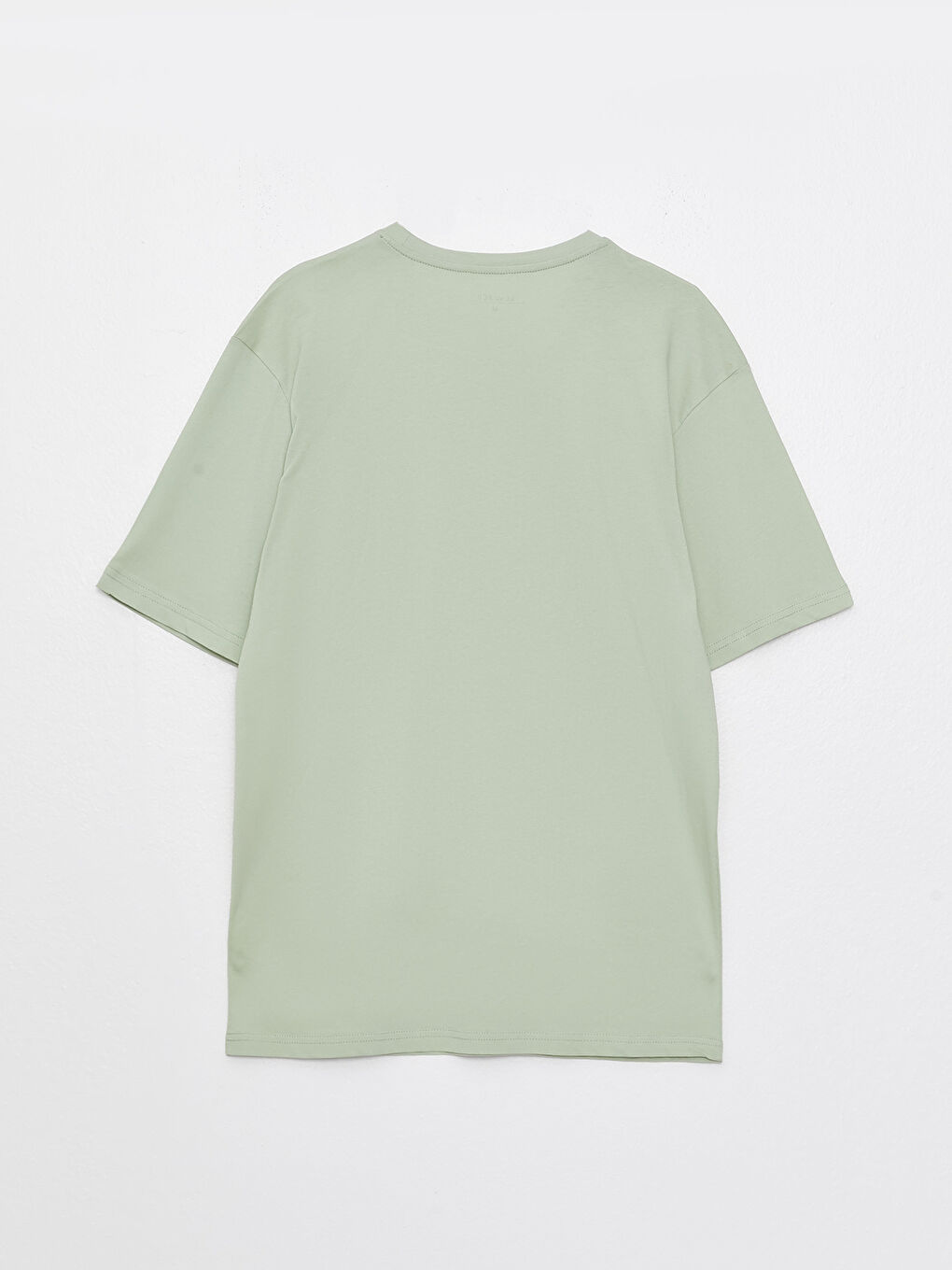 Yeşil Bisiklet Yaka Kısa Kollu Baskılı Penye Erkek Tişört-1