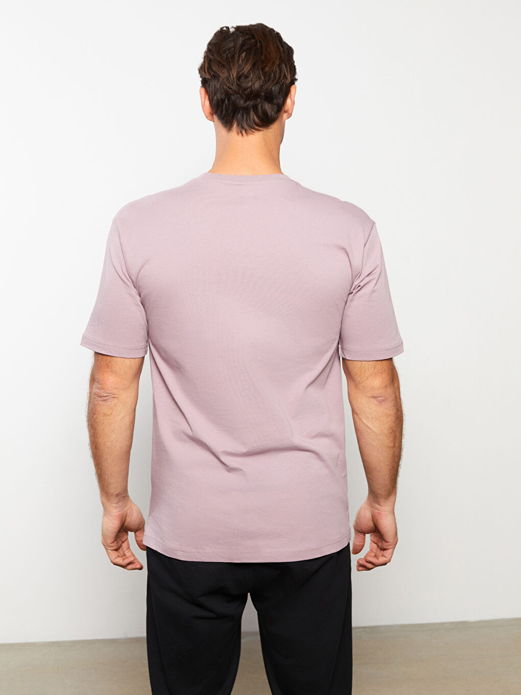 Crew Neck Printed Combed Cotton Men's T-Shirt -S3BM45Z8-GX4