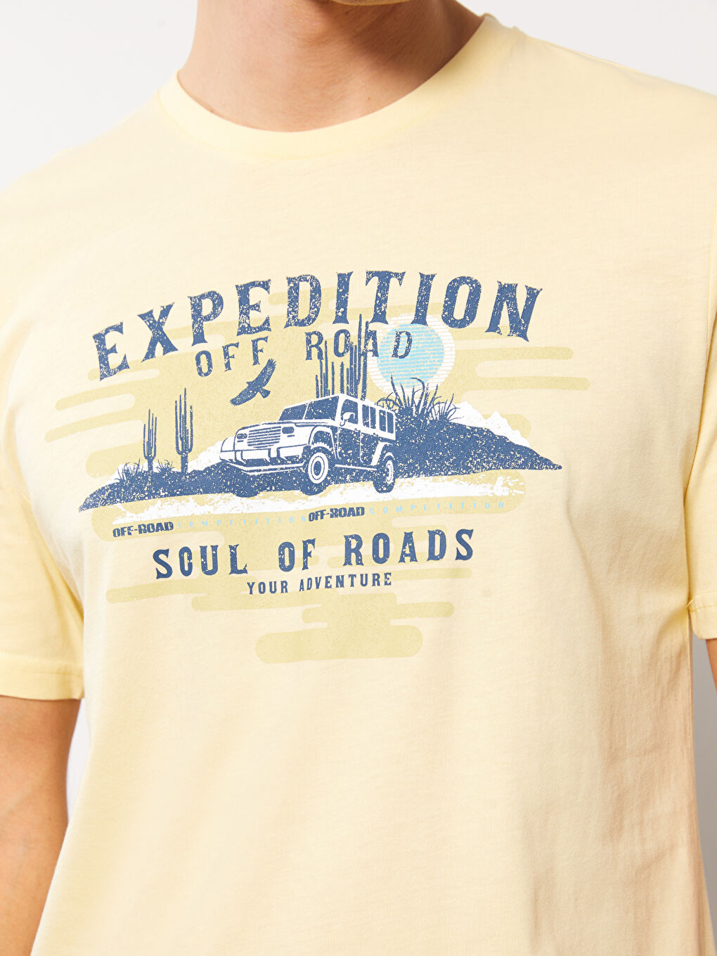 Crew Neck Short Sleeve Printed Combed Cotton Men's T-shirt -S3BM57Z8-FRS