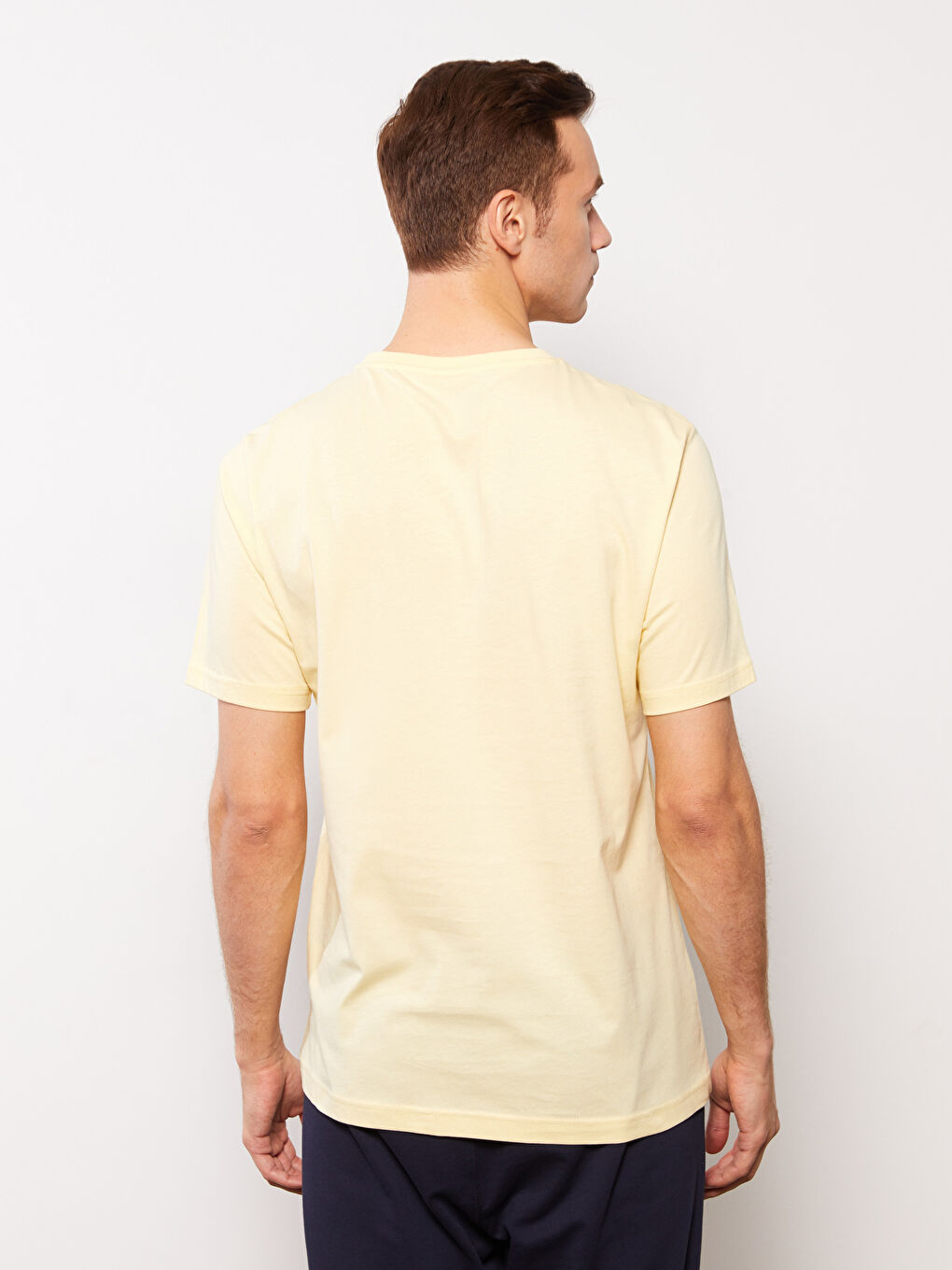 Crew Neck Short Sleeve Printed Combed Cotton Men's T-shirt -S3BM57Z8-FRS