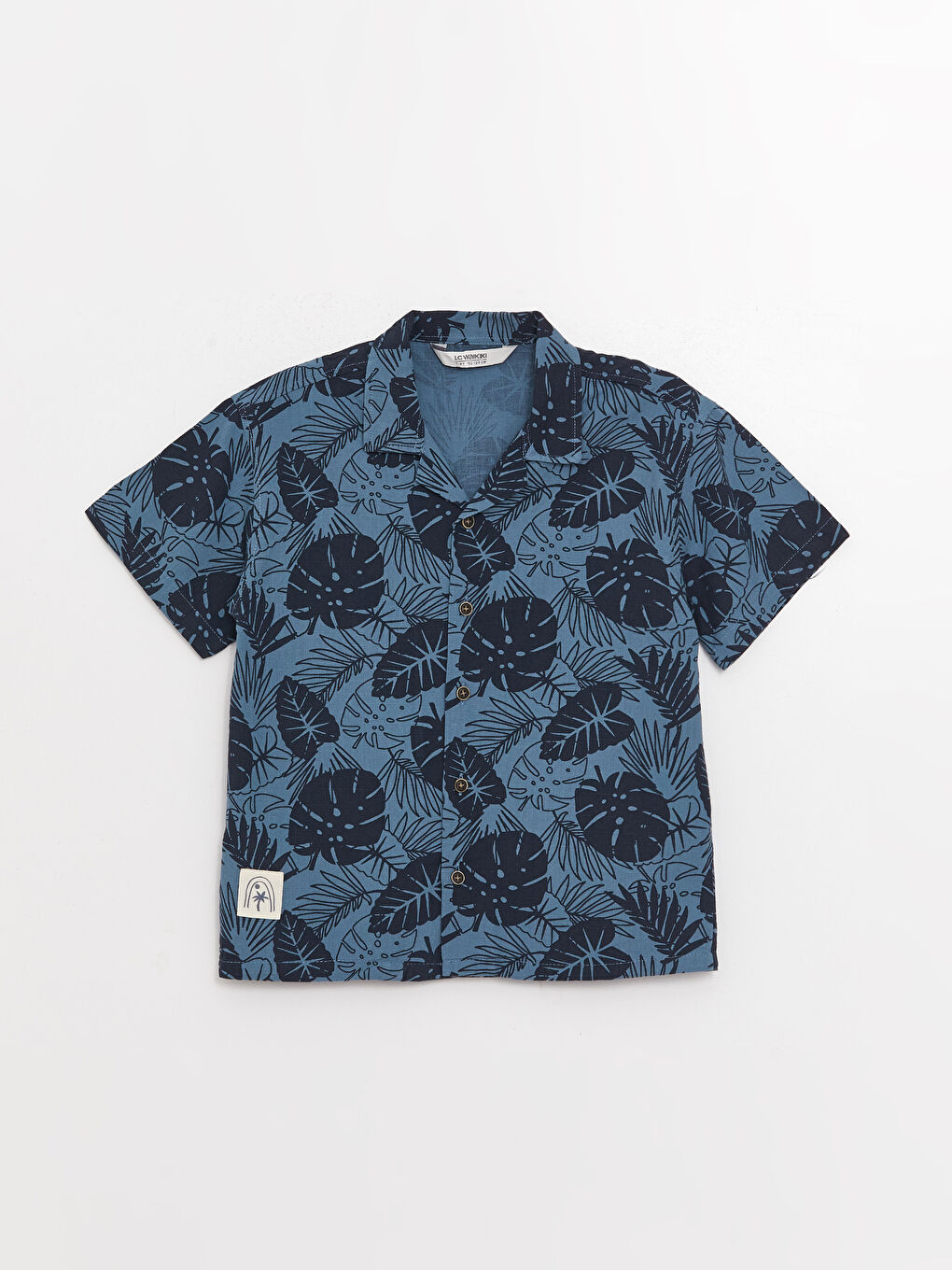 Узорчатая рубашка с коротким рукавом и шорты для мальчиков-4