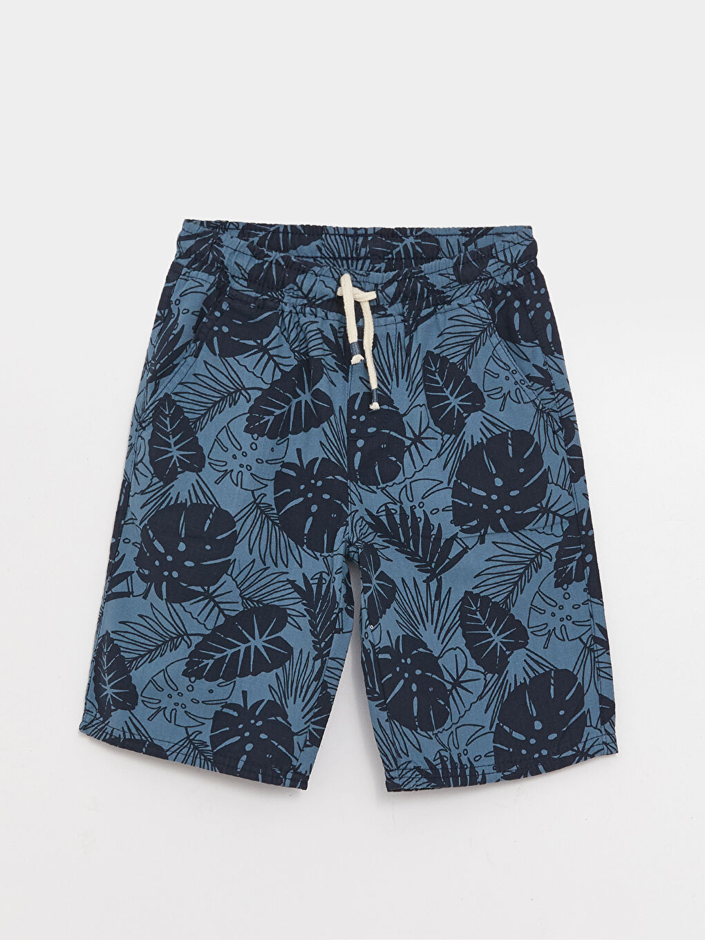 Узорчатая рубашка с коротким рукавом и шорты для мальчиков-5