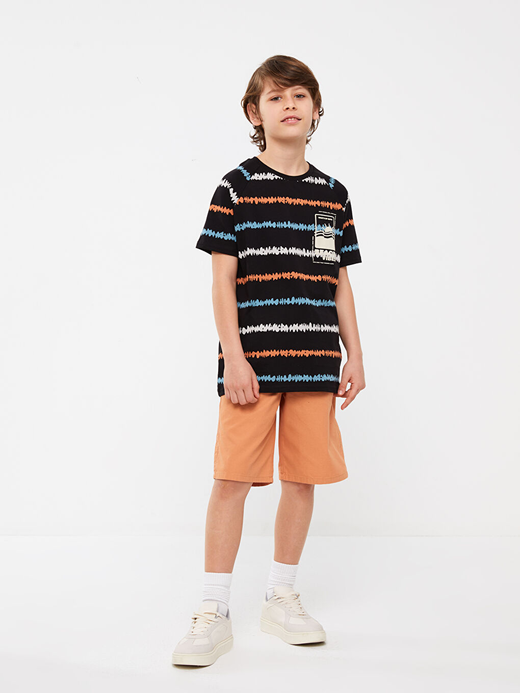 Basic Gabardine Boy Shorts With Elastic Waist -S3BM63Z4-GKQ